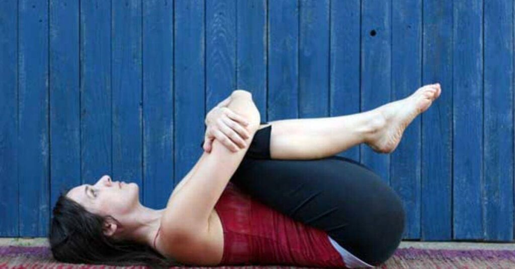 knees to chest